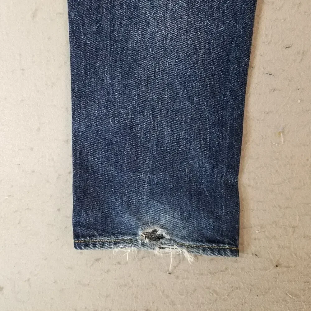 Hollister jeans men's 34x32 relaxed straight blue denim pants button fly